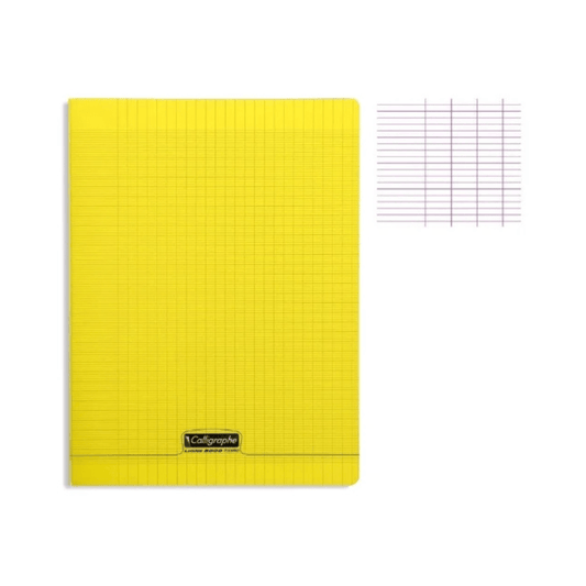 Cahier Polypro Calligraphe 8000 140P Séyès Jaune — Alpha 55 Maroc