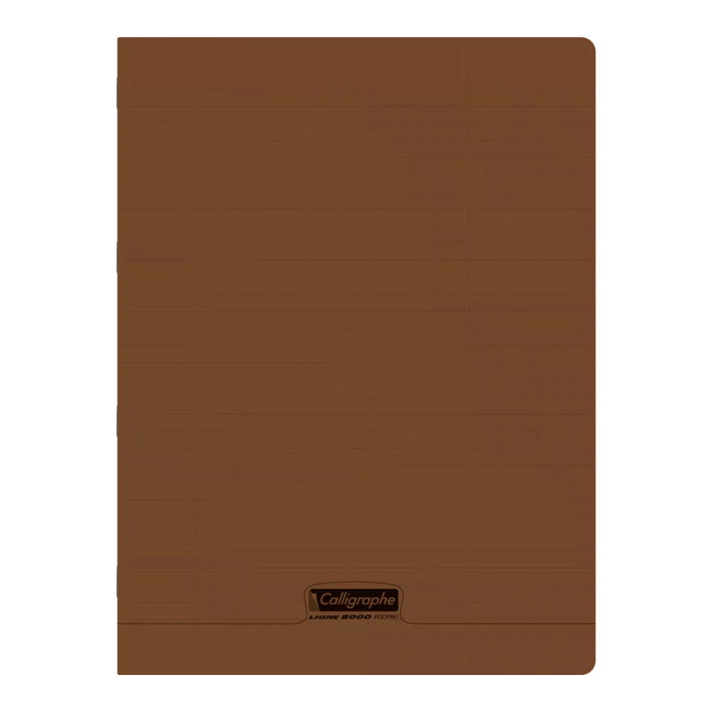 Alpha55 Cahier Polypro Calligraphe 8000 96P Séyès Marron