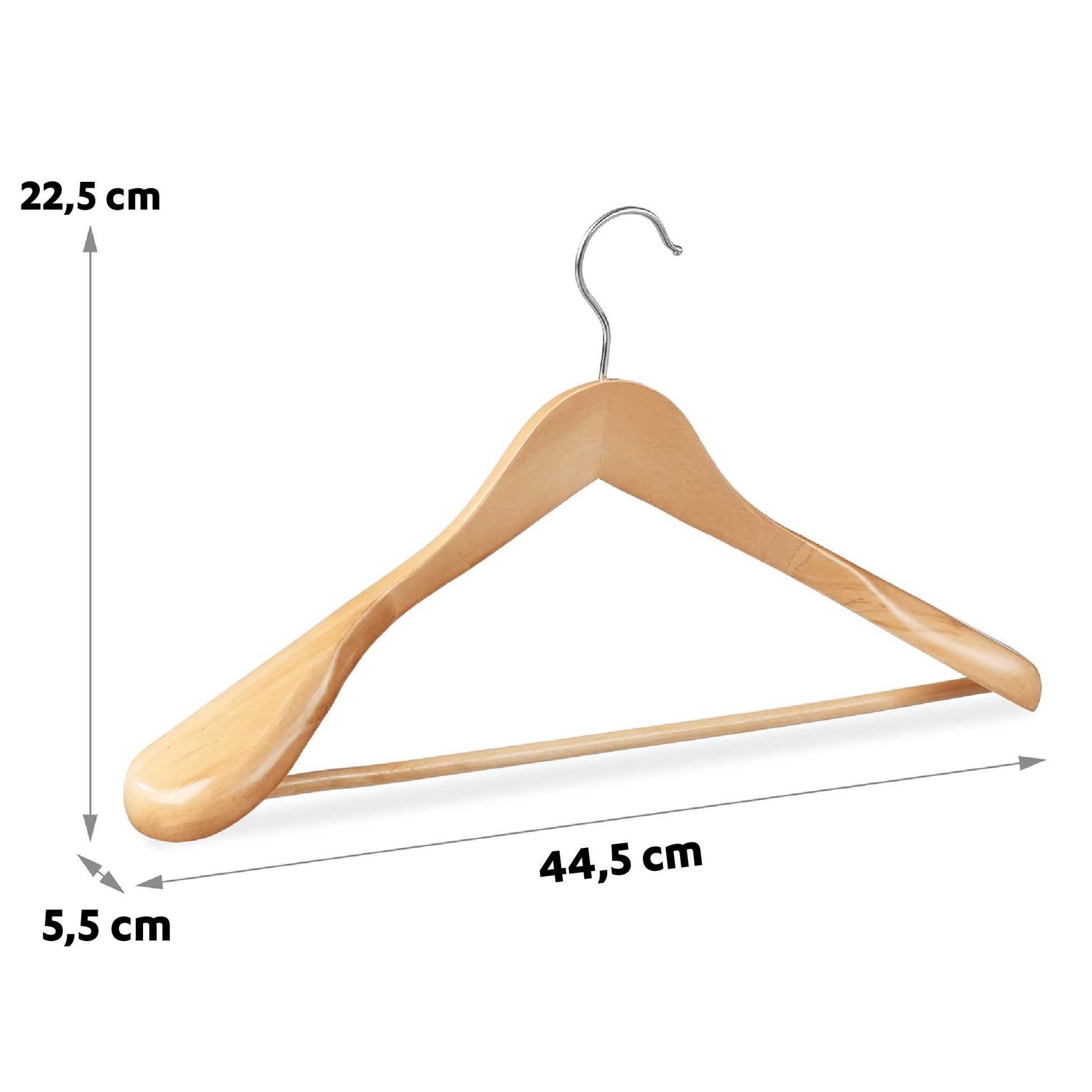 Alpha55 Cintre en bois pour manteau – Élégance & solidité