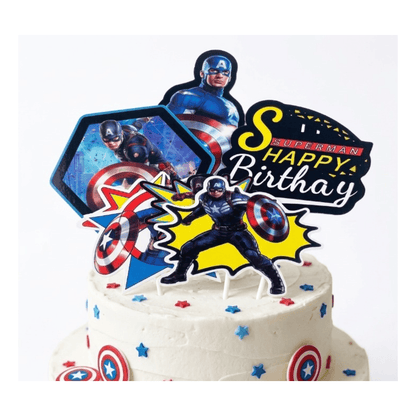 Alpha55 Déco gâteau 5 pièces Superman – Thème anniversaire