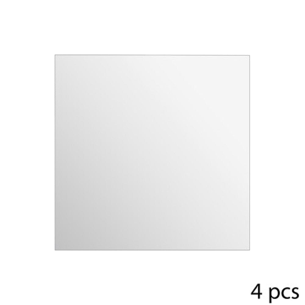 Alpha55 DECORATION,DECORATION MURALE,MIROIR 30x 30 Lot de 4 miroirs adhésifs carrés