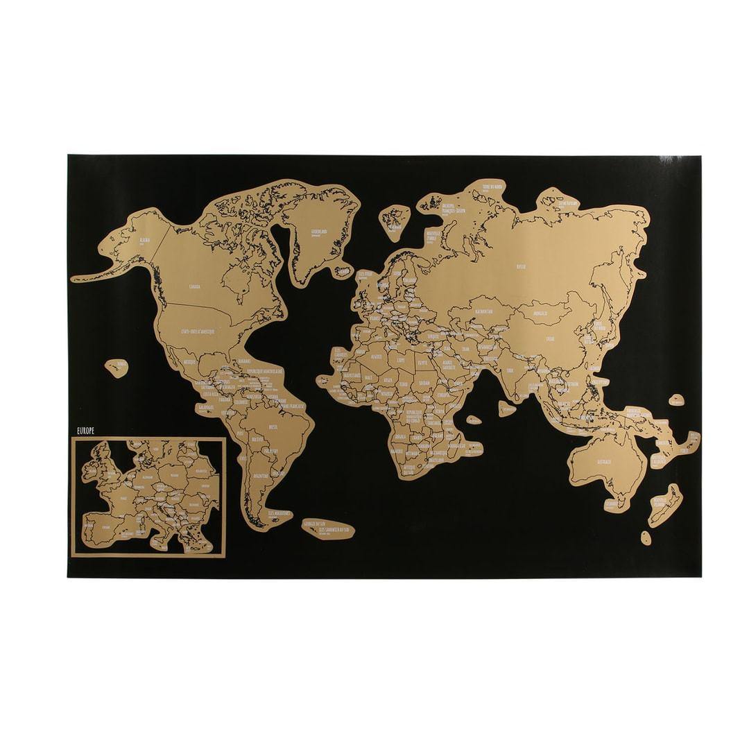 Carte du monde à gratter 40x60 cm