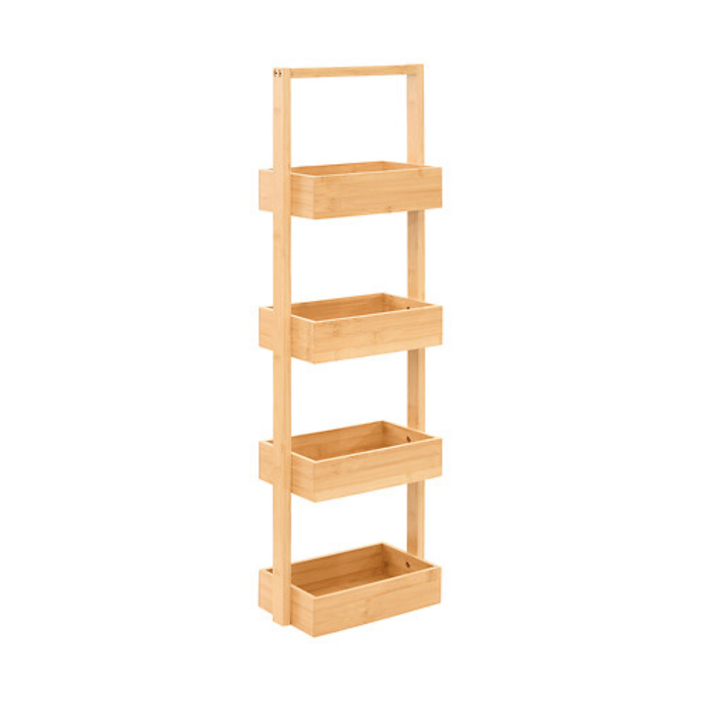 Alpha55 Desserte Fine 4 Niveaux en Bambou Naturel