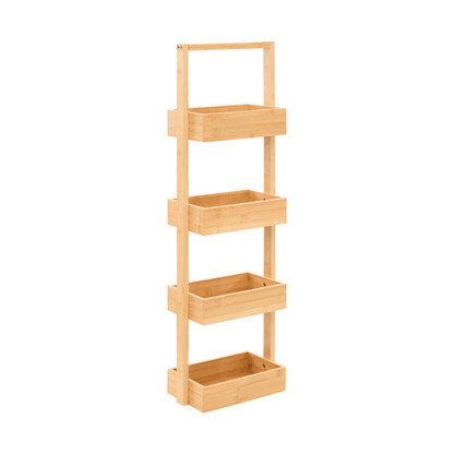 Alpha55 Desserte Fine 4 Niveaux en Bambou Naturel