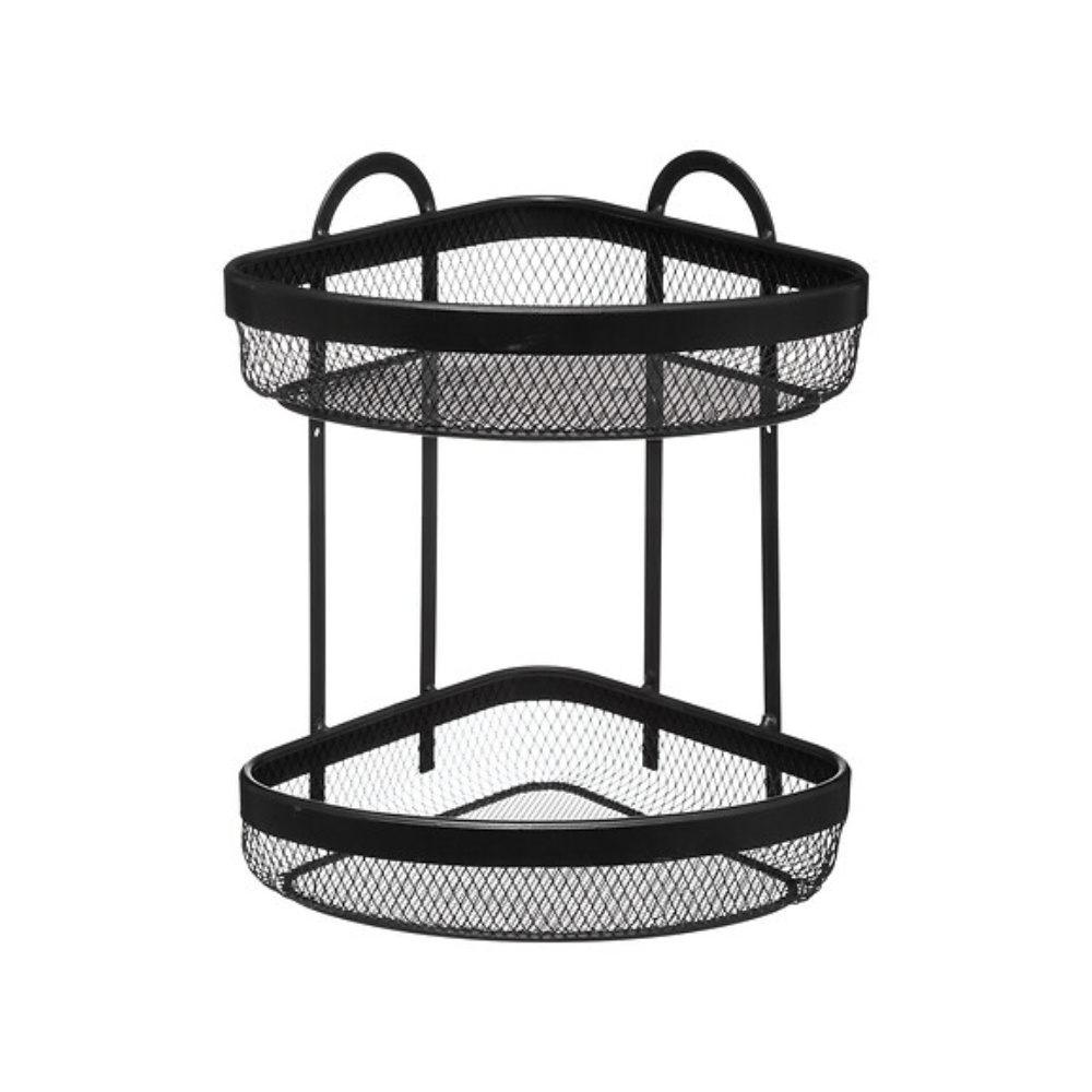 Alpha55 Étagère d’angle 2 niveaux Mayaj en métal