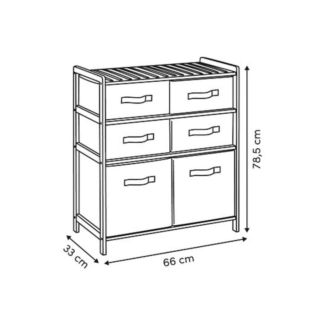Alpha55 Étagère Double "Tidy Box" 6 Rangements - Gain de Place