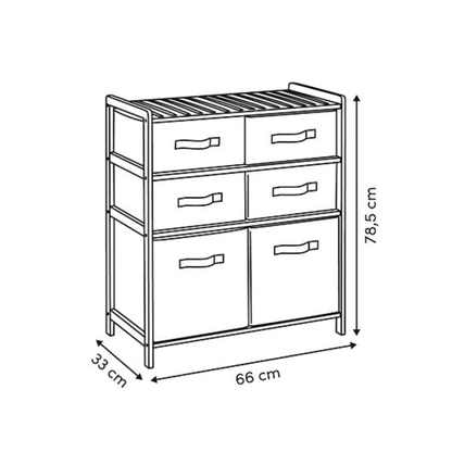 Alpha55 Étagère Double "Tidy Box" 6 Rangements - Gain de Place