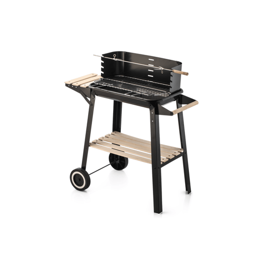Alpha55 Gril barbecue Kitchen Lab bois noir roues