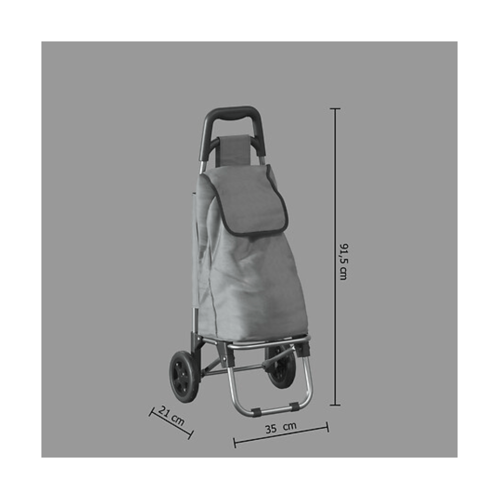 Alpha55 Gris Chariot de marché 2 roues Aquarelle pratique