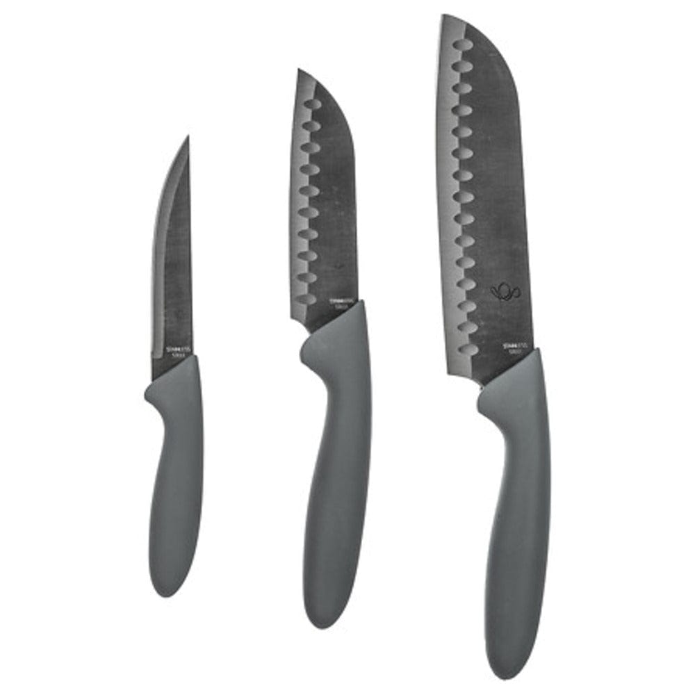 Alpha55 Gris Set de 3 couteaux en inox