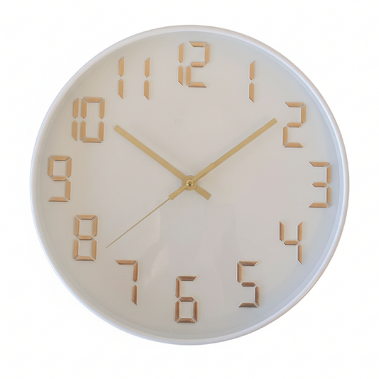 Alpha55 Horloge 3465A blanc chiffres digitaux rose doré