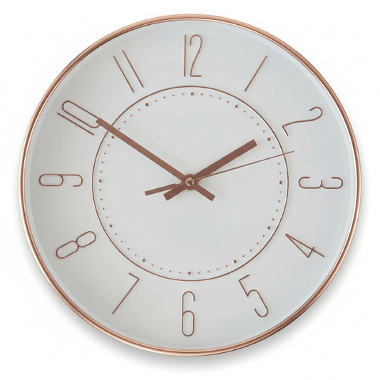 Alpha55 Horloge 3465B or rose fond blanc chiffres fins