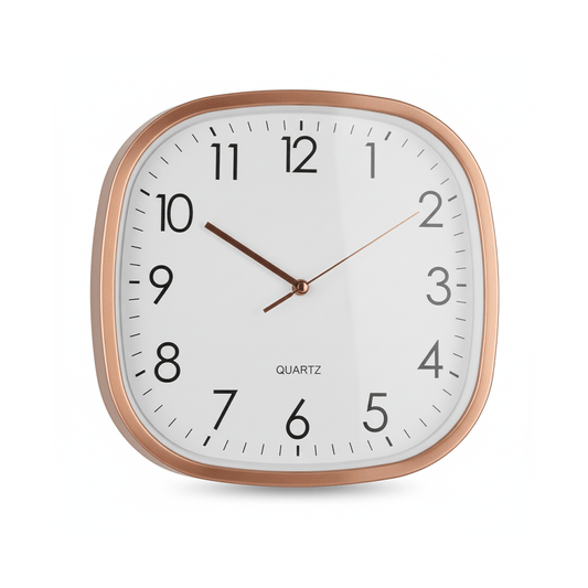 Alpha55 Horloge Carrée Doré Rose – Fond Blanc 3665