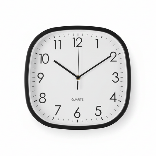 Alpha55 Horloge Carrée Noir – Fond Blanc 3665 Design