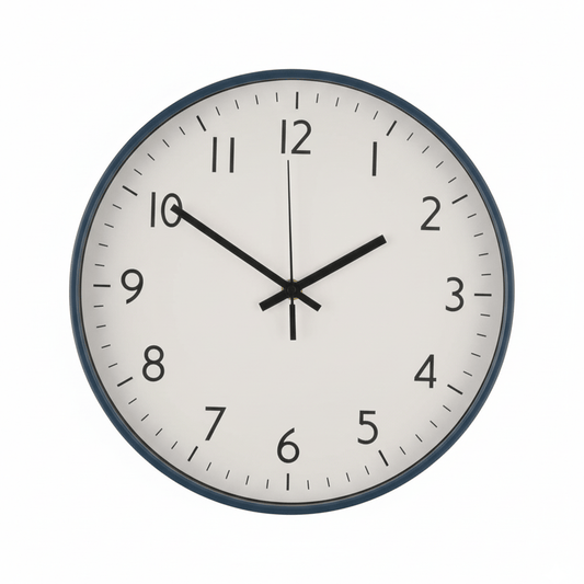 Alpha55 Horloge murale bleu fond blanc – Style moderne