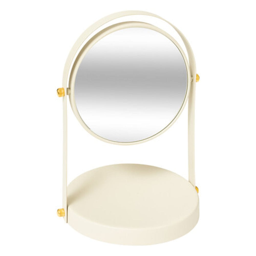 alpha55 Ivoire Miroir rond sur socle