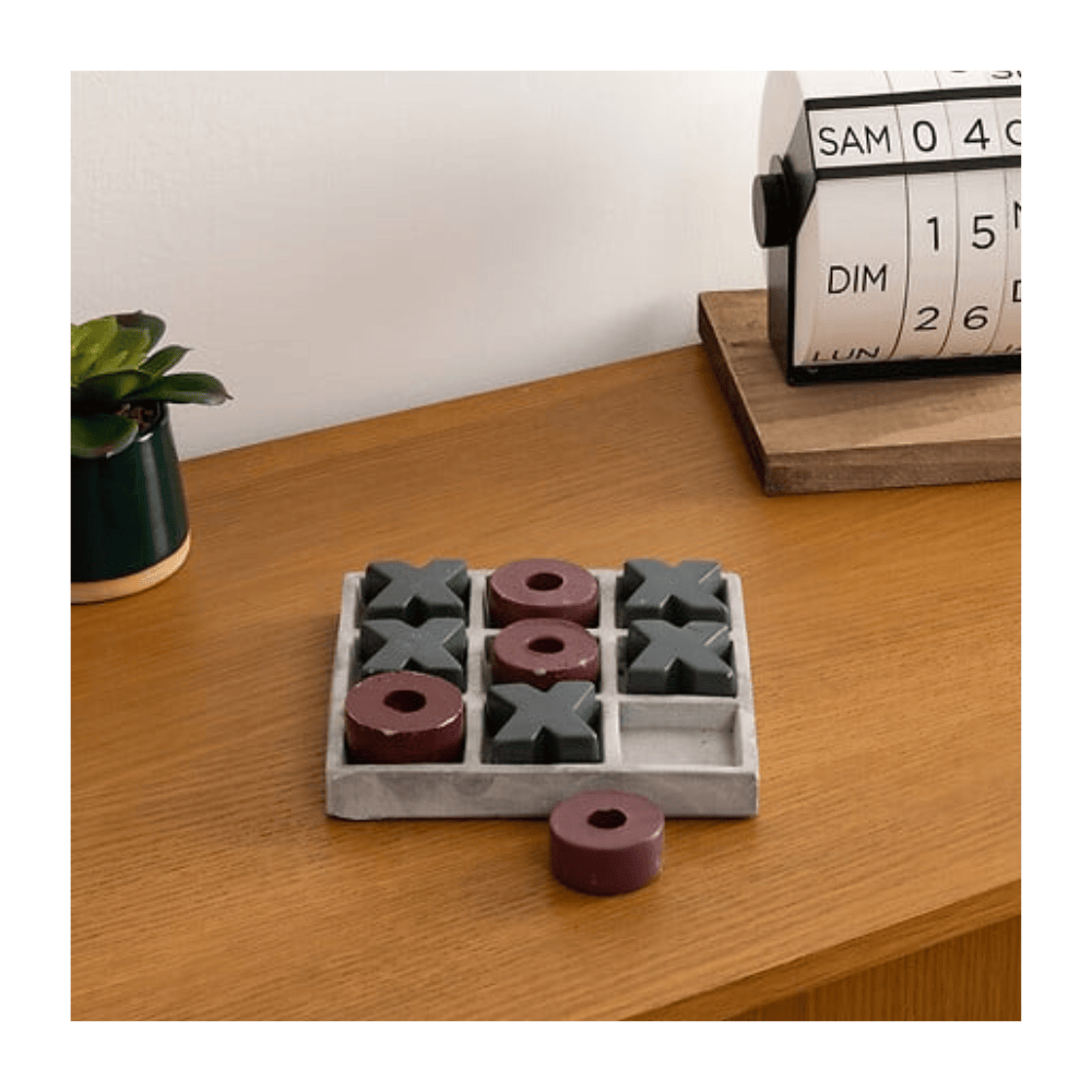 alpha55 Jeu de Morpion La French Touch 15 cm Ciment