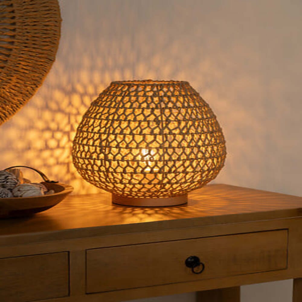 alpha55 Lampe à poser "Etel" en métal et papier