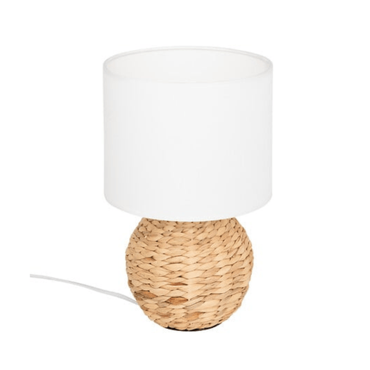 alpha55 Lampe boule à poser Sand en jacinthe naturelle