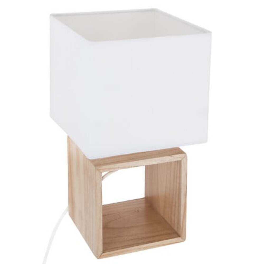 alpha55 Lampe carrée en bois