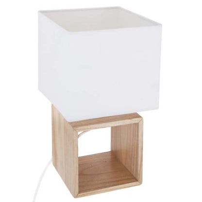 alpha55 Lampe carrée en bois