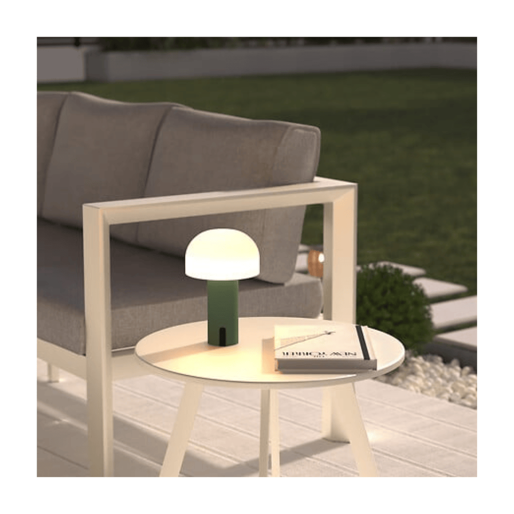 alpha55 Lampe Extérieure Jany PP et Métal Vert Olive