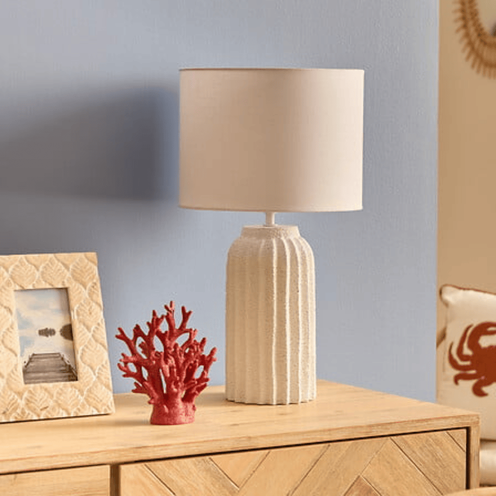 alpha55 Lampe Fernan en Béton Blanc – Design Moderne