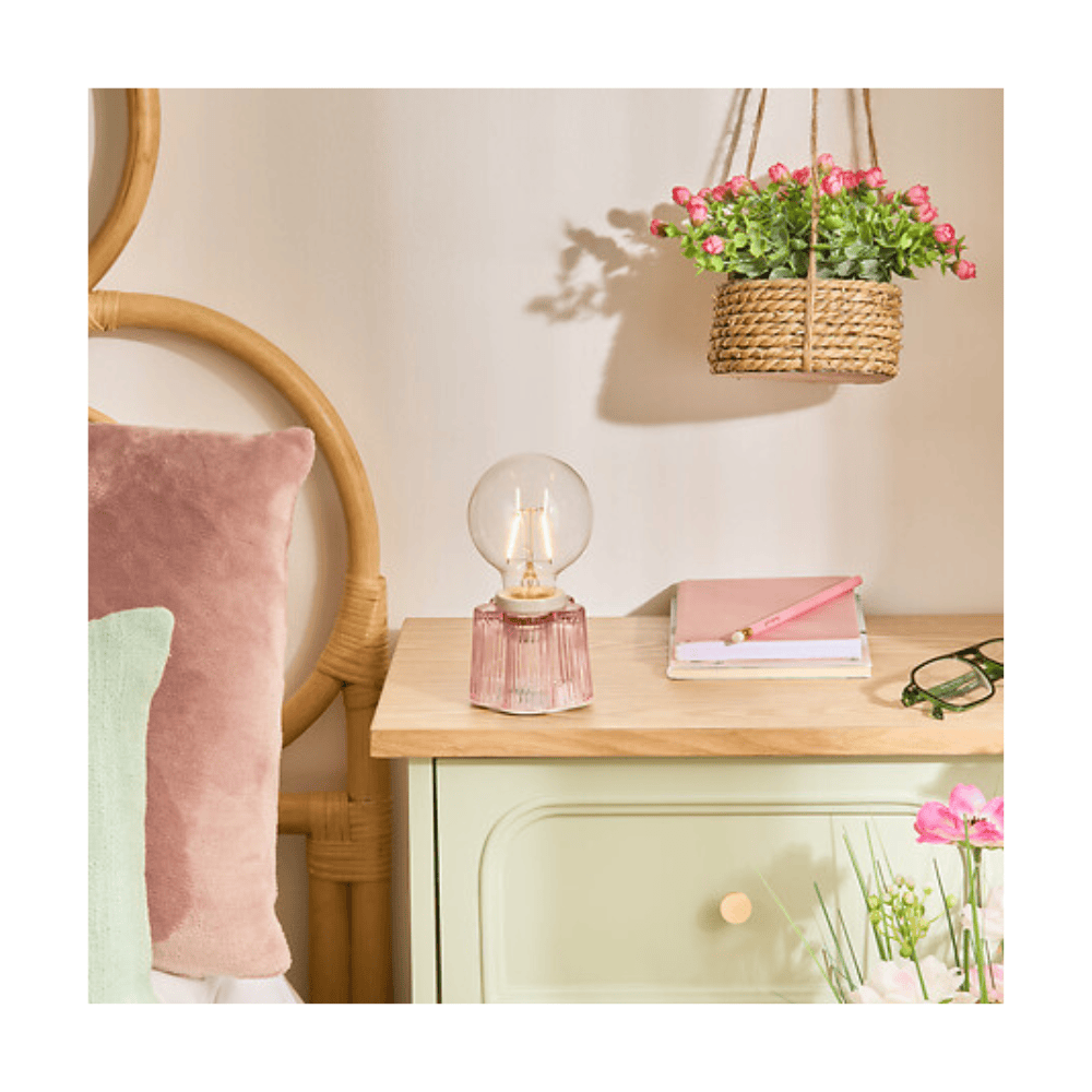 alpha55 Lampe LED Fleur en Verre – Éclairage Décoratif