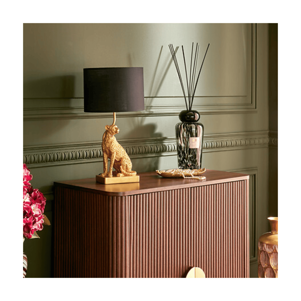 alpha55 Lampe léopard Gepi doré – Déco chic et audacieuse