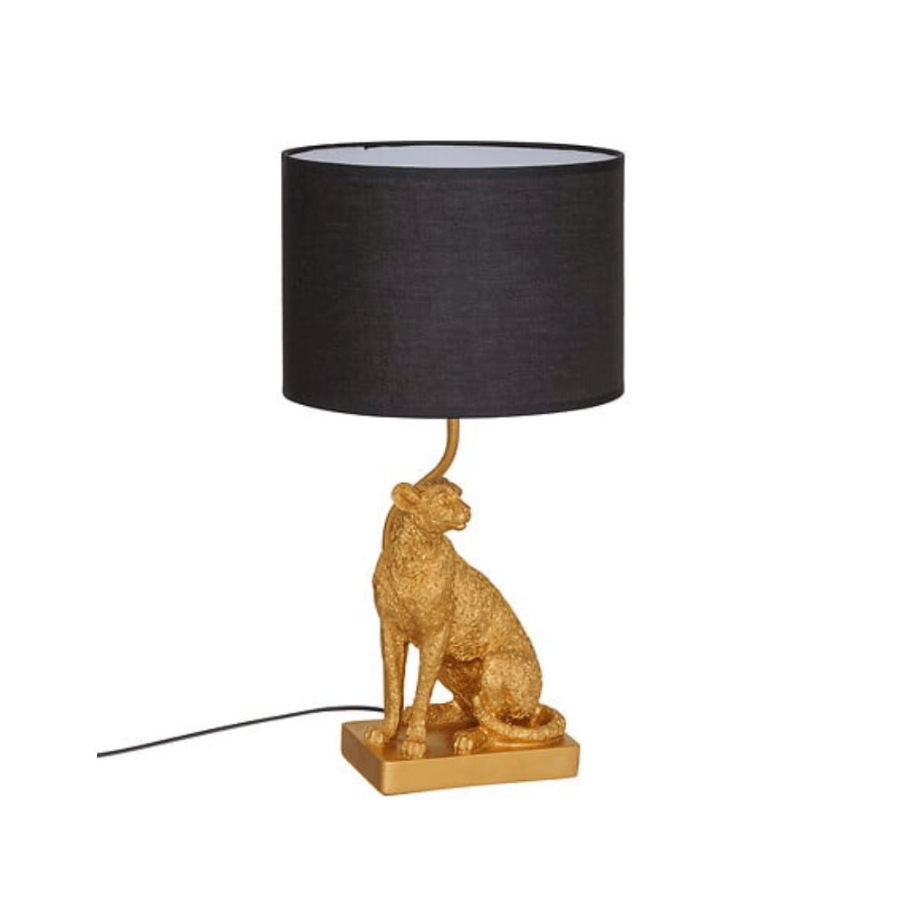 alpha55 Lampe léopard Gepi doré – Déco chic et audacieuse
