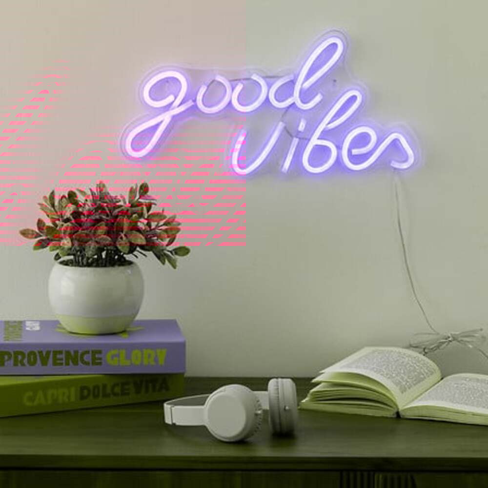 alpha55 Lampe néon mural Led "Good vibes"