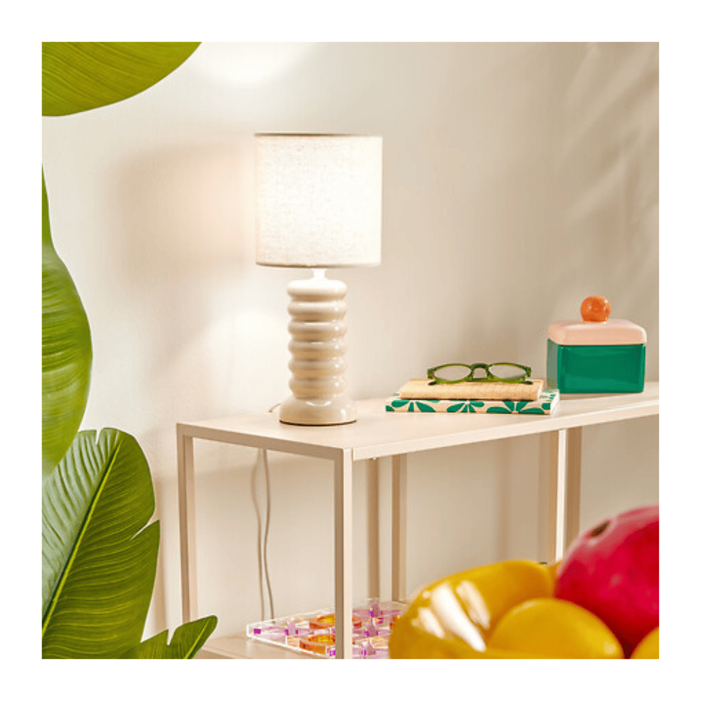 alpha55 Lampe Vinas en Céramique Crème – Design Élégant