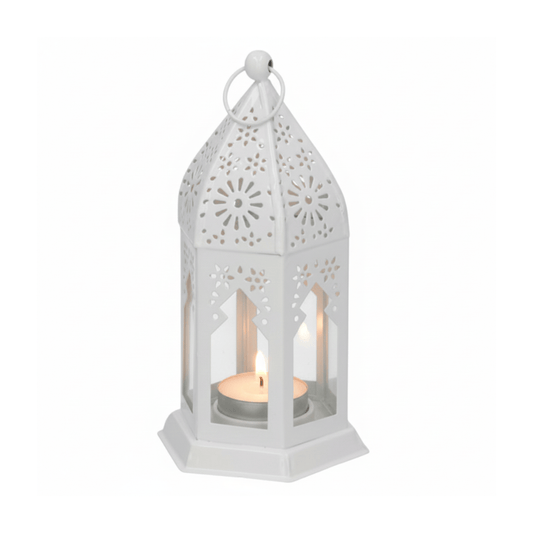 alpha55 Lanterne en métal Zuri blanc déco chic