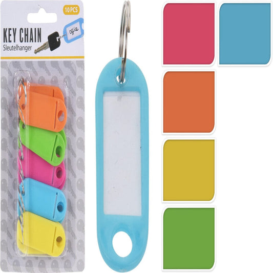 Alpha55 Lot de 10 porte-clés avec étiquettes