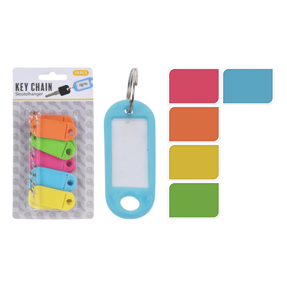 Alpha55 Lot de 10 porte-clés avec étiquettes