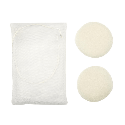 Alpha55 Lot de 2 Disques Konjac avec Filet – Nettoyage Doux du Visage