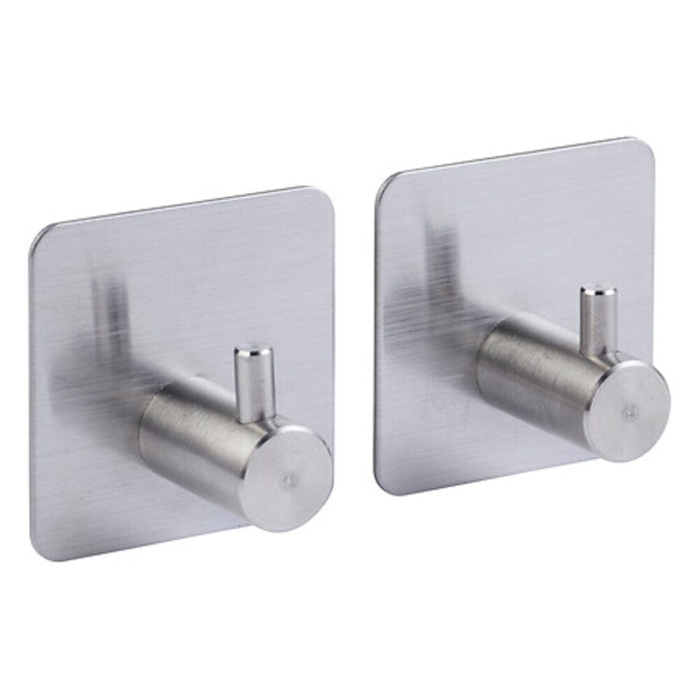 Alpha55 Lot de 2 patères adhésives en inox