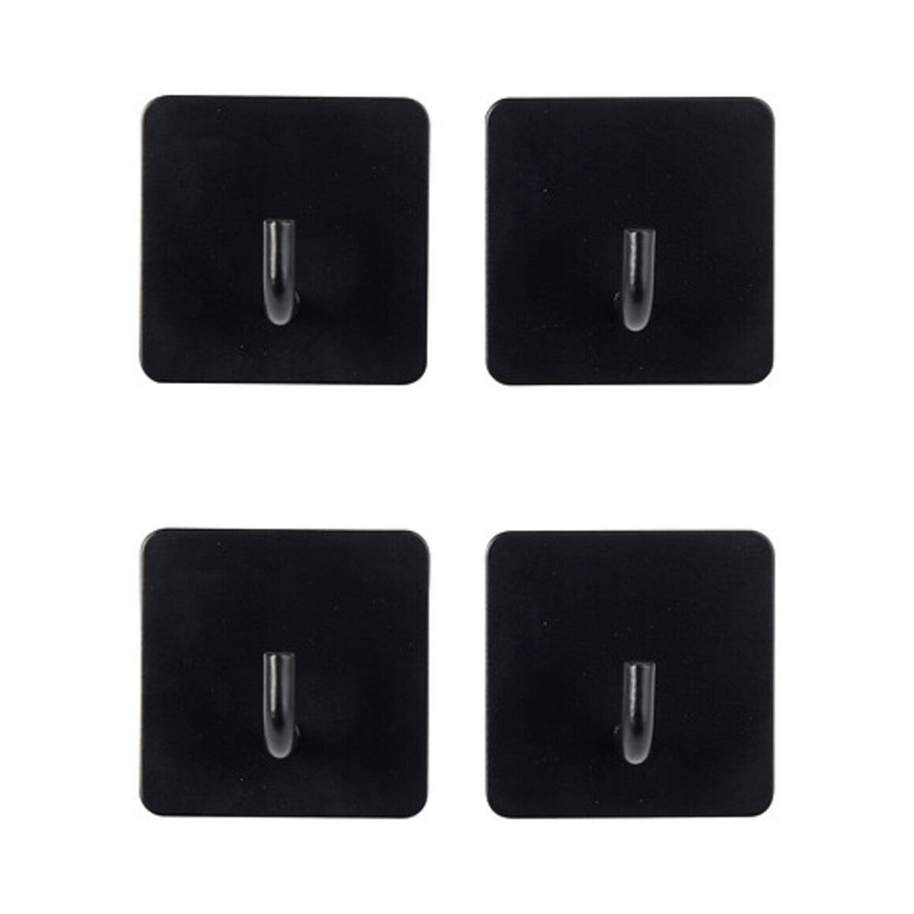 Alpha55 Lot de 4 patères adhésives inox – Simples & solides