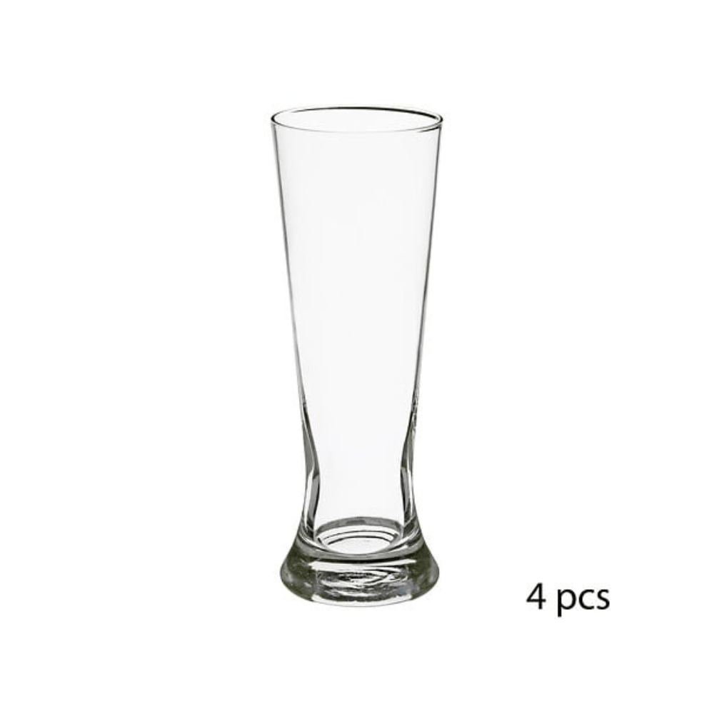 Alpha55 Lot de 4 Verres à Bière Droits 37 cl en Verre