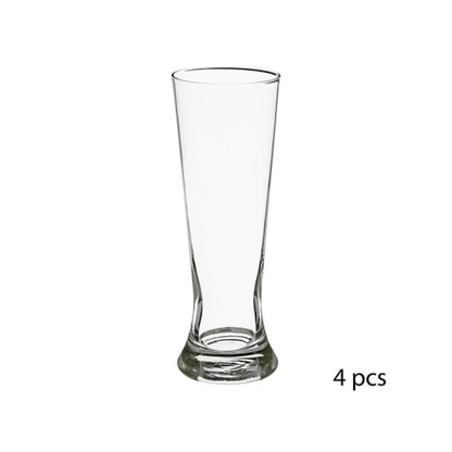 Alpha55 Lot de 4 Verres à Bière Droits 37 cl en Verre