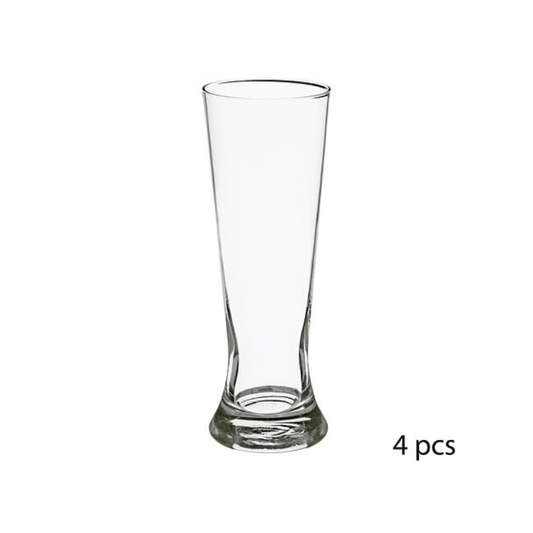 Alpha55 Lot de 4 Verres à Bière Droits 37 cl en Verre