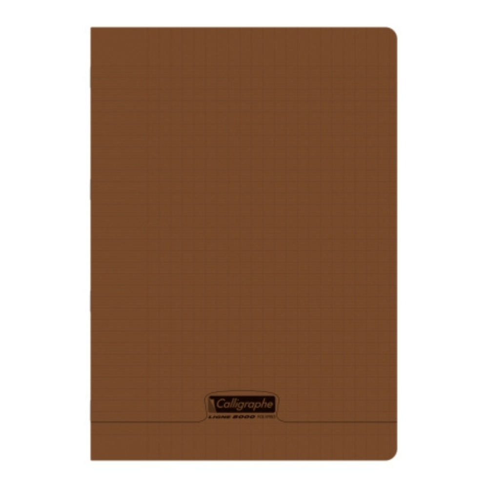 Alpha55 Marron Cahier Piqué 8000 Polypro A4 96P Séyès 90g
