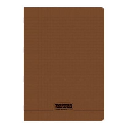 Alpha55 Marron Cahier Piqué 8000 Polypro A4 96P Séyès 90g