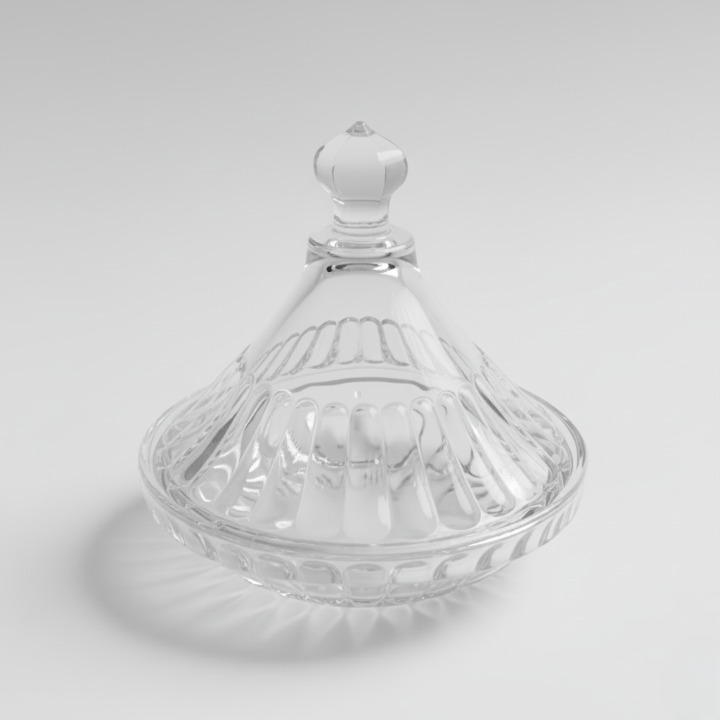 Alpha55 Mini Tajine en Verre Rayé Vertical – Art de la Table Chic