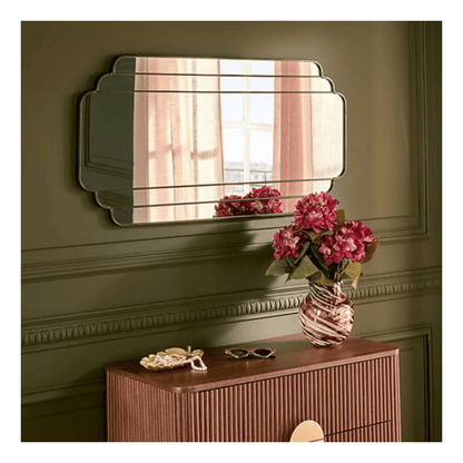 Alpha55 Miroir Benedita en métal noir design moderne