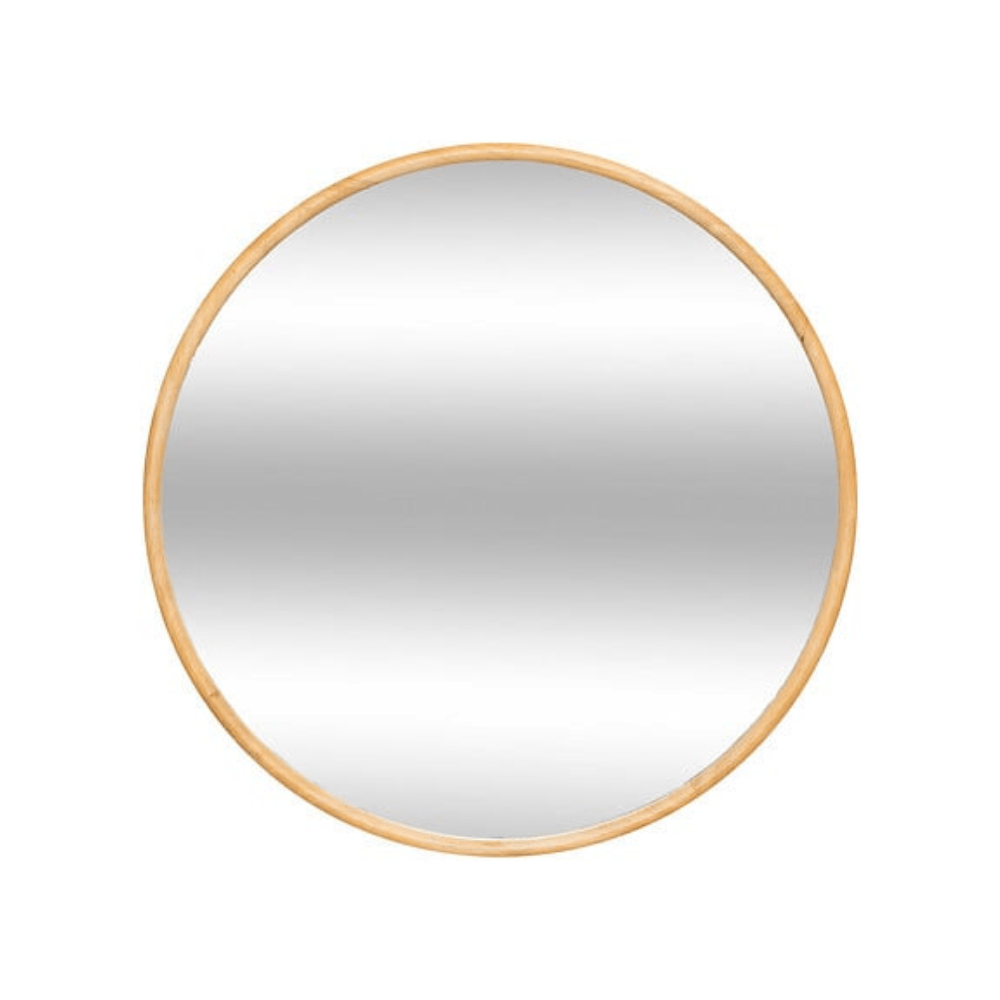 Alpha55 Miroir mural Kim en bois naturel élégant