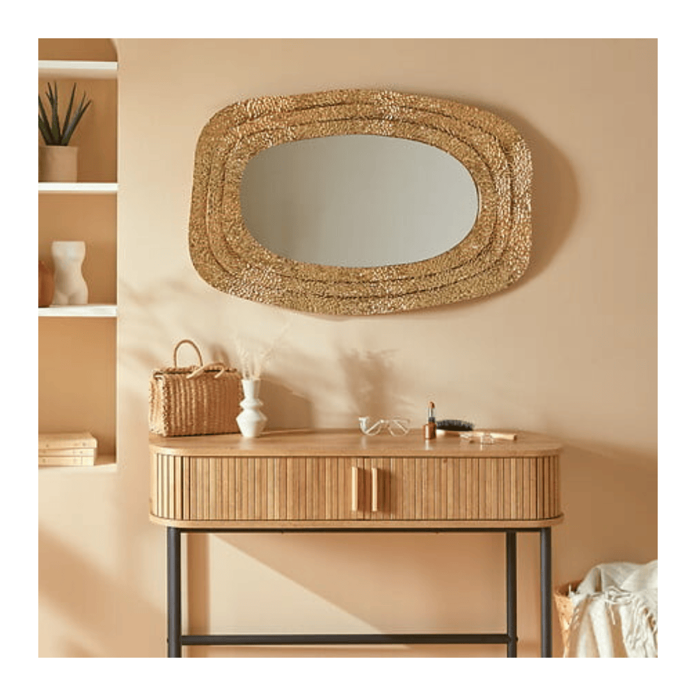 Alpha55 Miroir mural rond Alisha blanc élégant