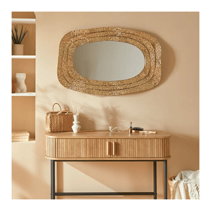 Alpha55 Miroir mural rond Alisha blanc élégant