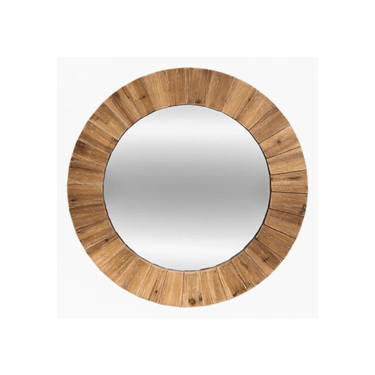 alpha55 Miroir Paméla en bois naturel élégant