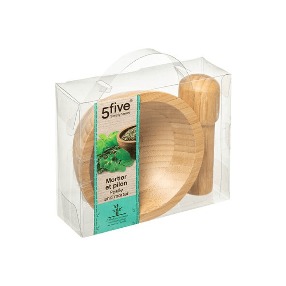 Alpha55 Mortier et pilon en bambou – Naturel et pratique